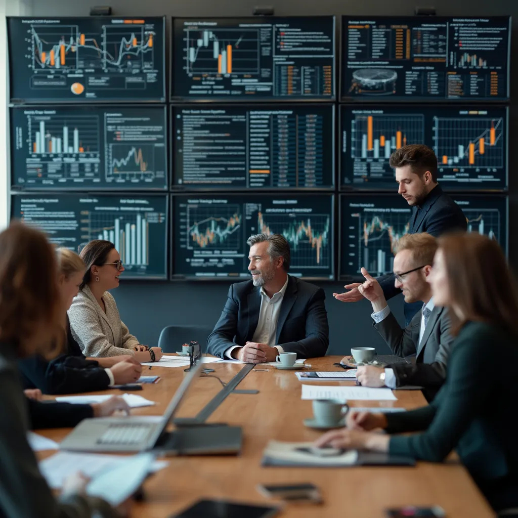 Equipo en sesión de planificación estratégica